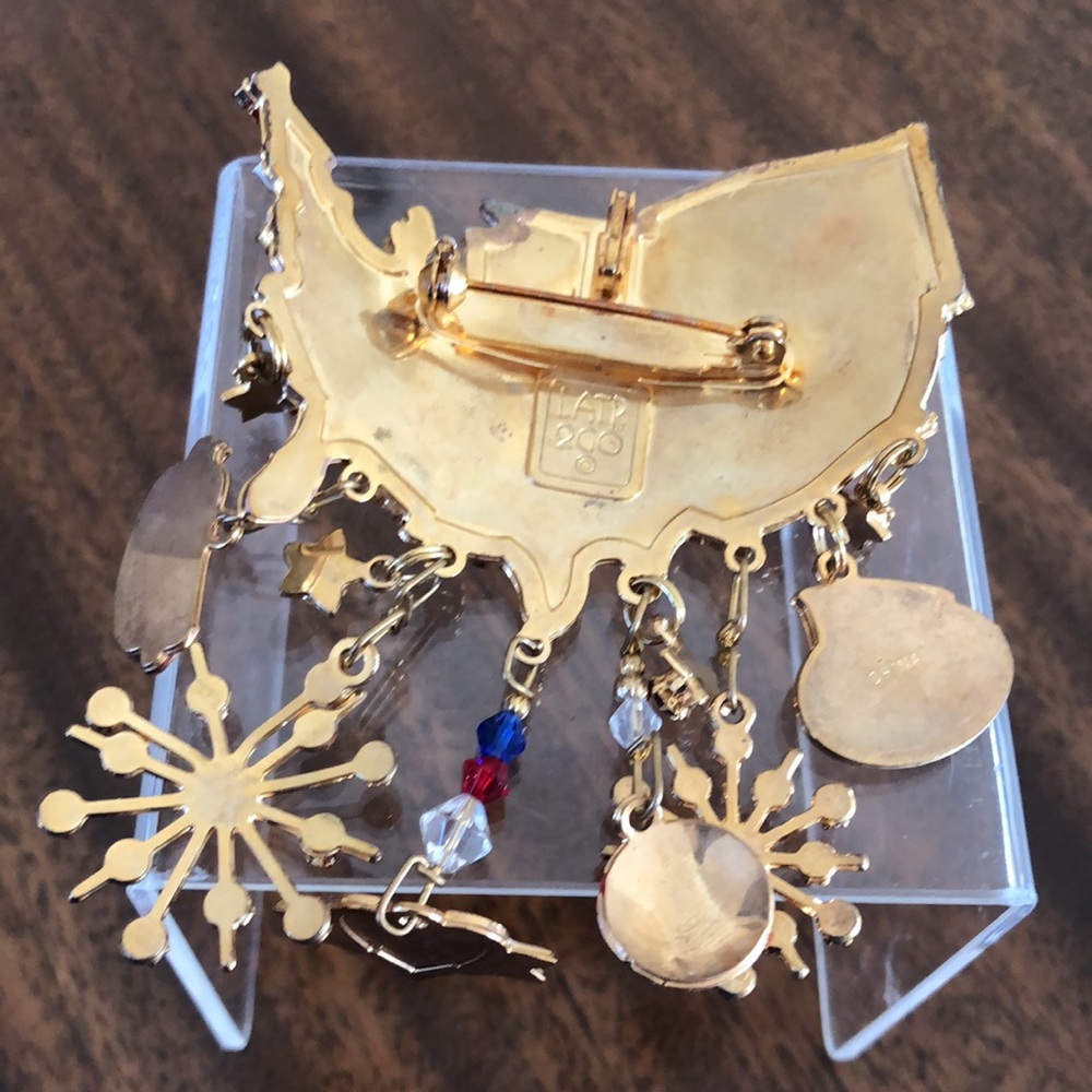 Vintage 2000 Lunch at the Ritz patriotic brooch LATR - Picture 11 of 16